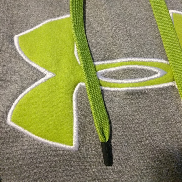 Under Armour Hoodie Medium Gray/Neon Green - Picture 3 of 4